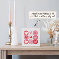 Bubble Hearts Block Sign