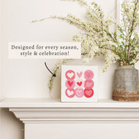 Bubble Hearts Block Sign