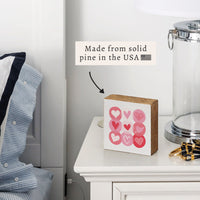 Bubble Hearts Block Sign