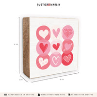 Bubble Hearts Block Sign