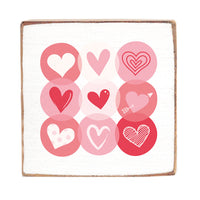 Bubble Hearts Block Sign