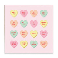 Conversation Hearts Block Sign