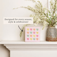 Conversation Hearts Block Sign