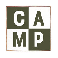 Color Block CAMP Wood Block