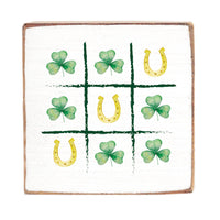 Lucky Tic Tac Toe Block Sign