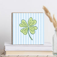 Preppy Shamrock Block Sign