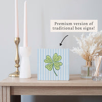 Preppy Shamrock Block Sign