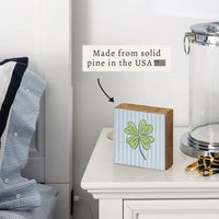 Preppy Shamrock Block Sign