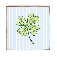 Preppy Shamrock Block Sign