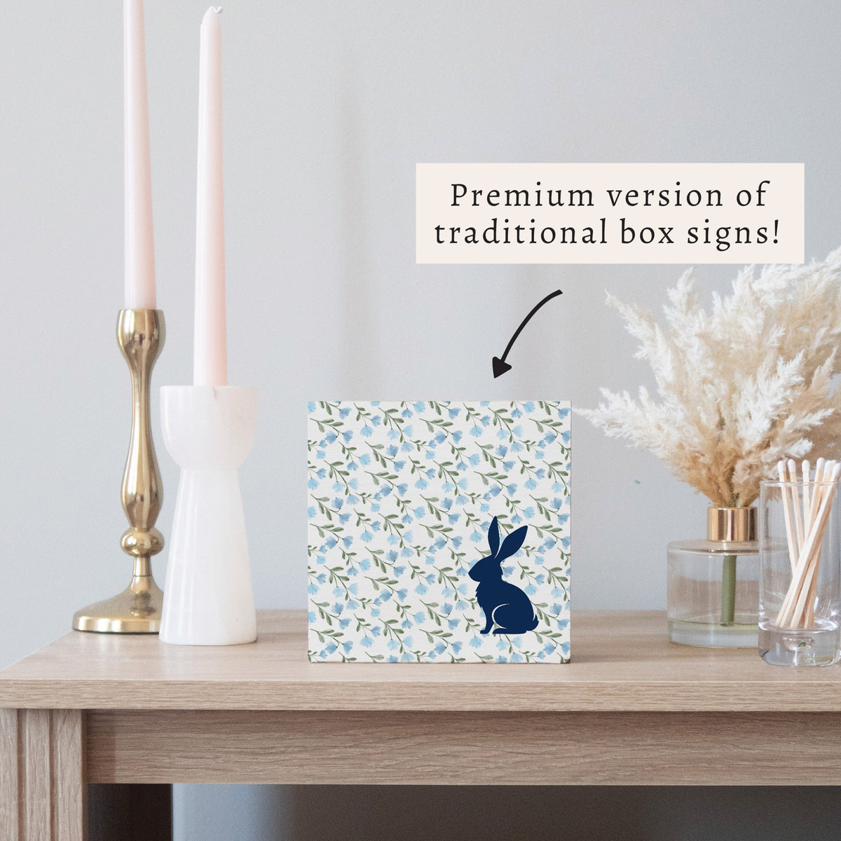 Bluebell Bunny Block Sign