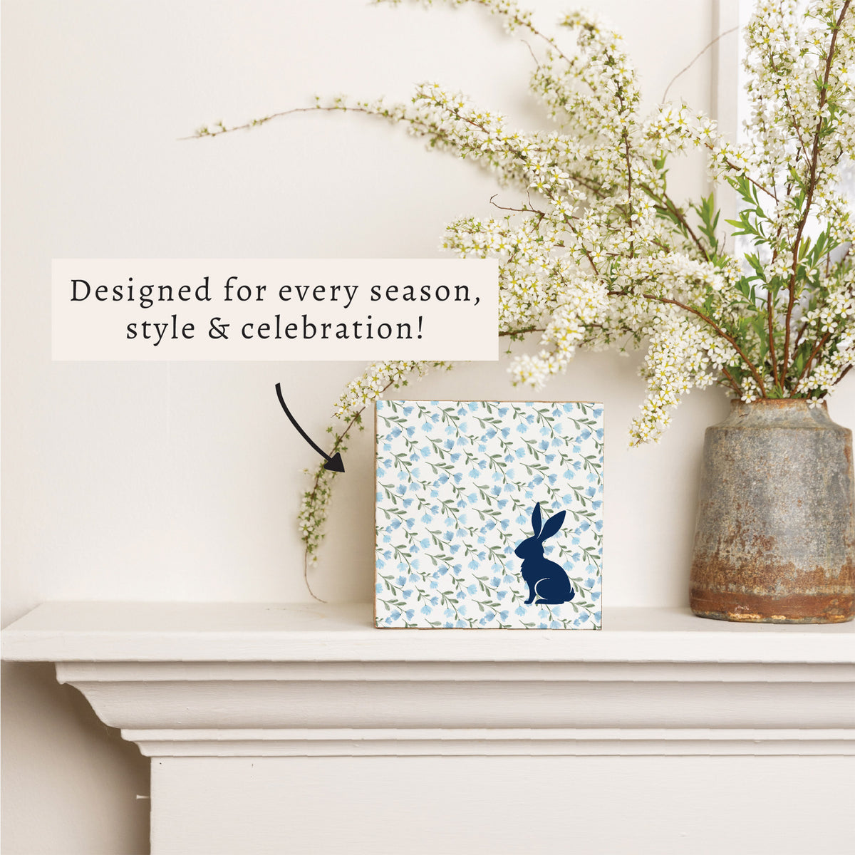 Bluebell Bunny Block Sign