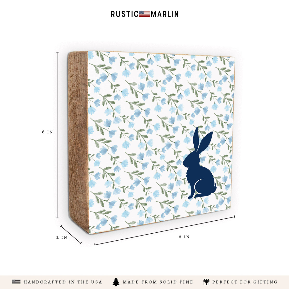 Bluebell Bunny Block Sign