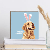 Easter Dog Block Sign