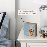 Easter Dog Block Sign