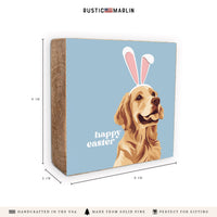 Easter Dog Block Sign