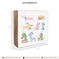 Puppy Bunnies Block Sign