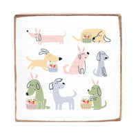 Puppy Bunnies Block Sign