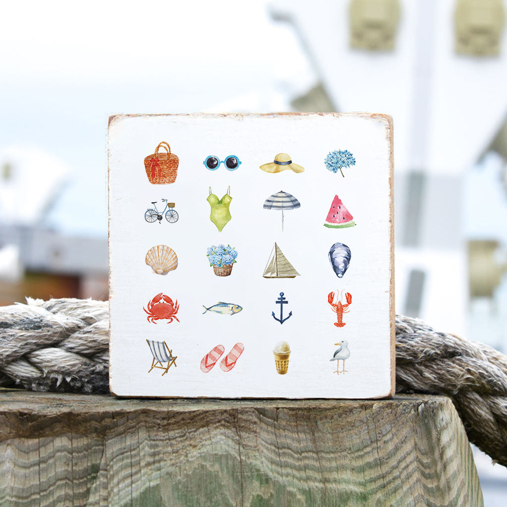 Favorite Summer Things Square Block Sign