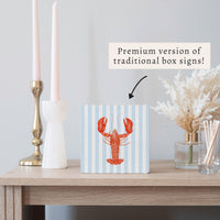 Seaside Lobster Block Sign