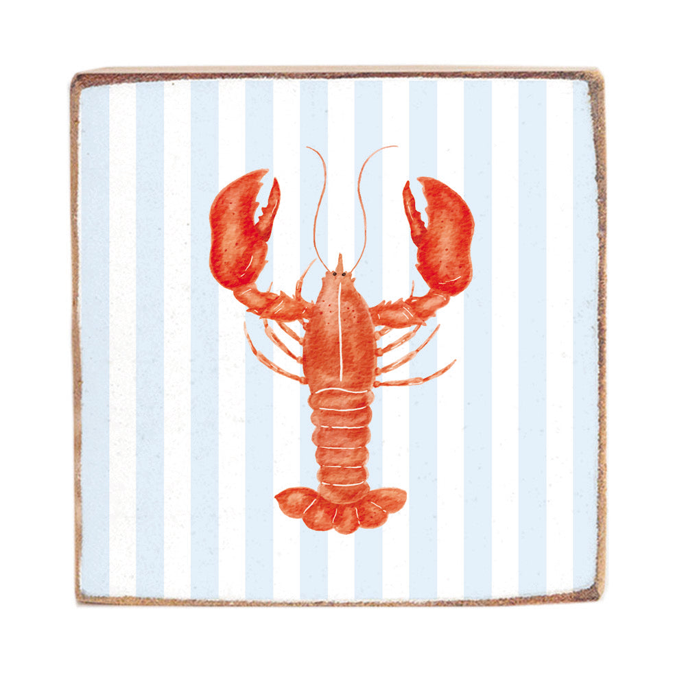 Seaside Lobster Block Sign