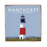 Nantucket Lighthouse Block Sign