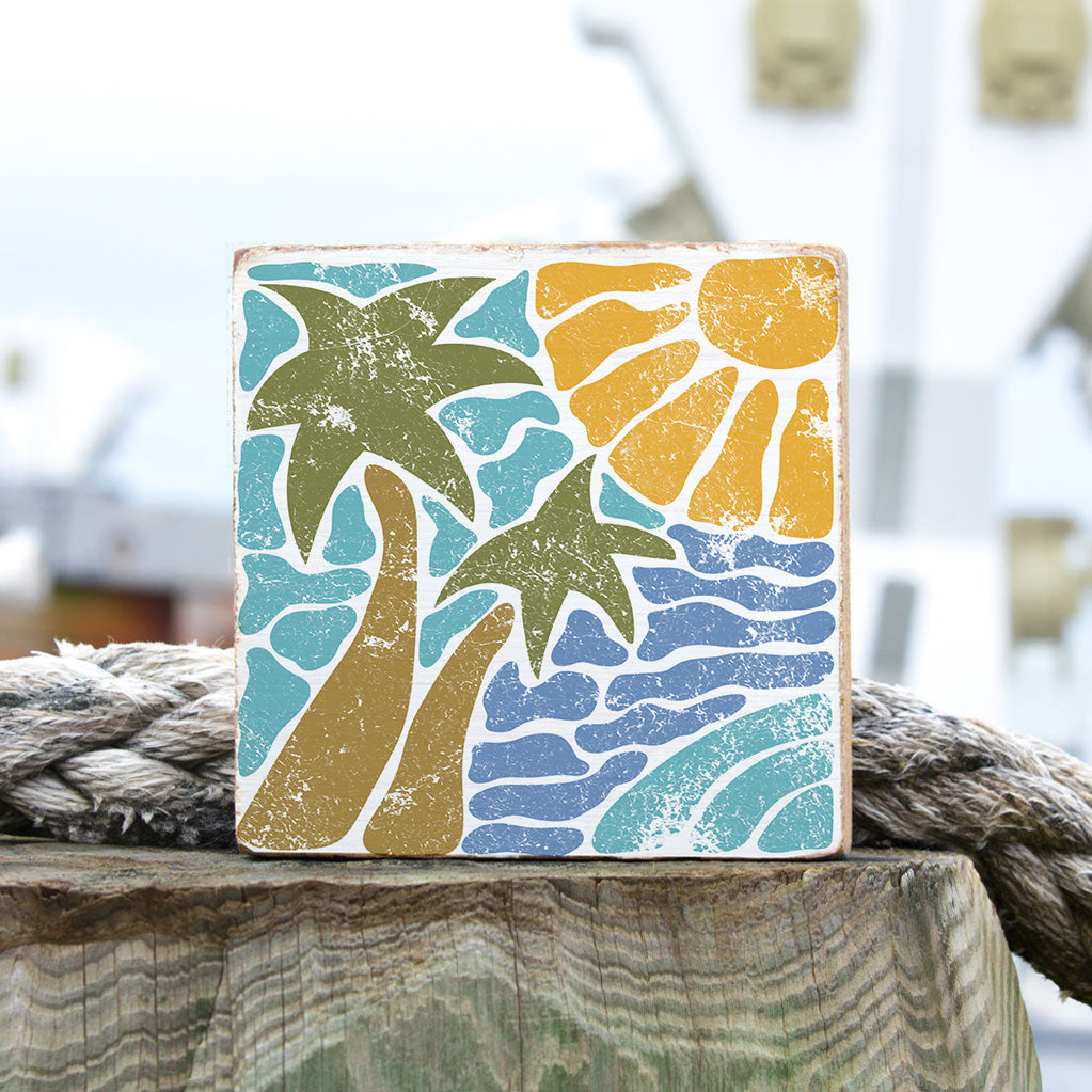 Island Time Block Sign