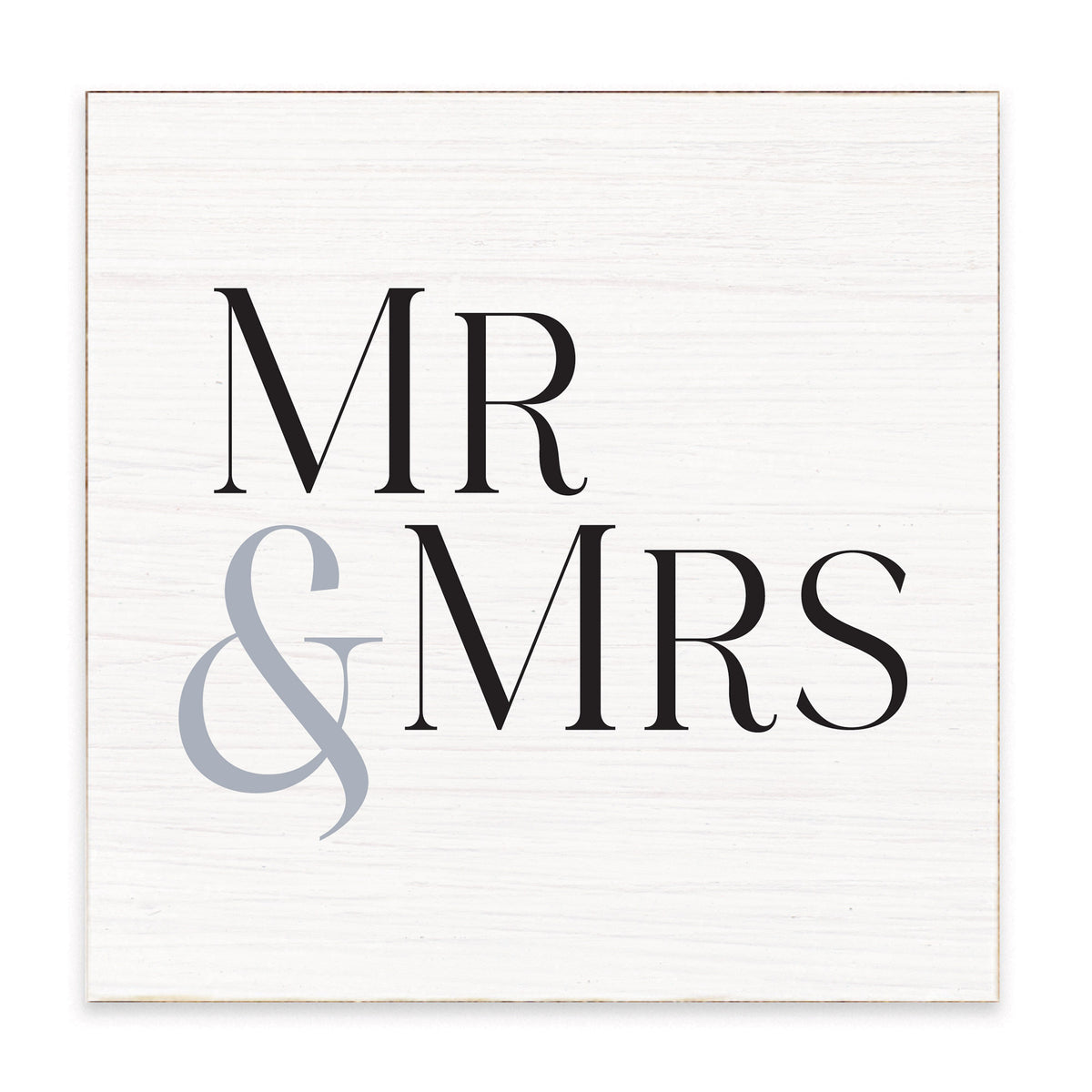 Mr & Mrs White/Black Block Sign