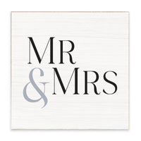 Mr & Mrs White/Black Block Sign