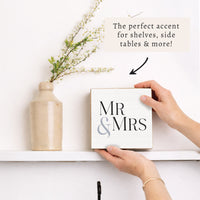 Mr & Mrs White/Black Block Sign
