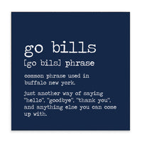 Buffalo Go Bills Definition Wood Block