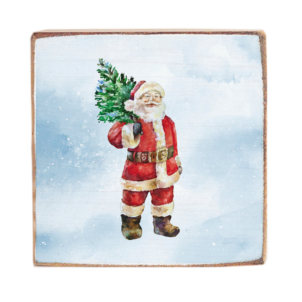 Santa Square Block Sign
