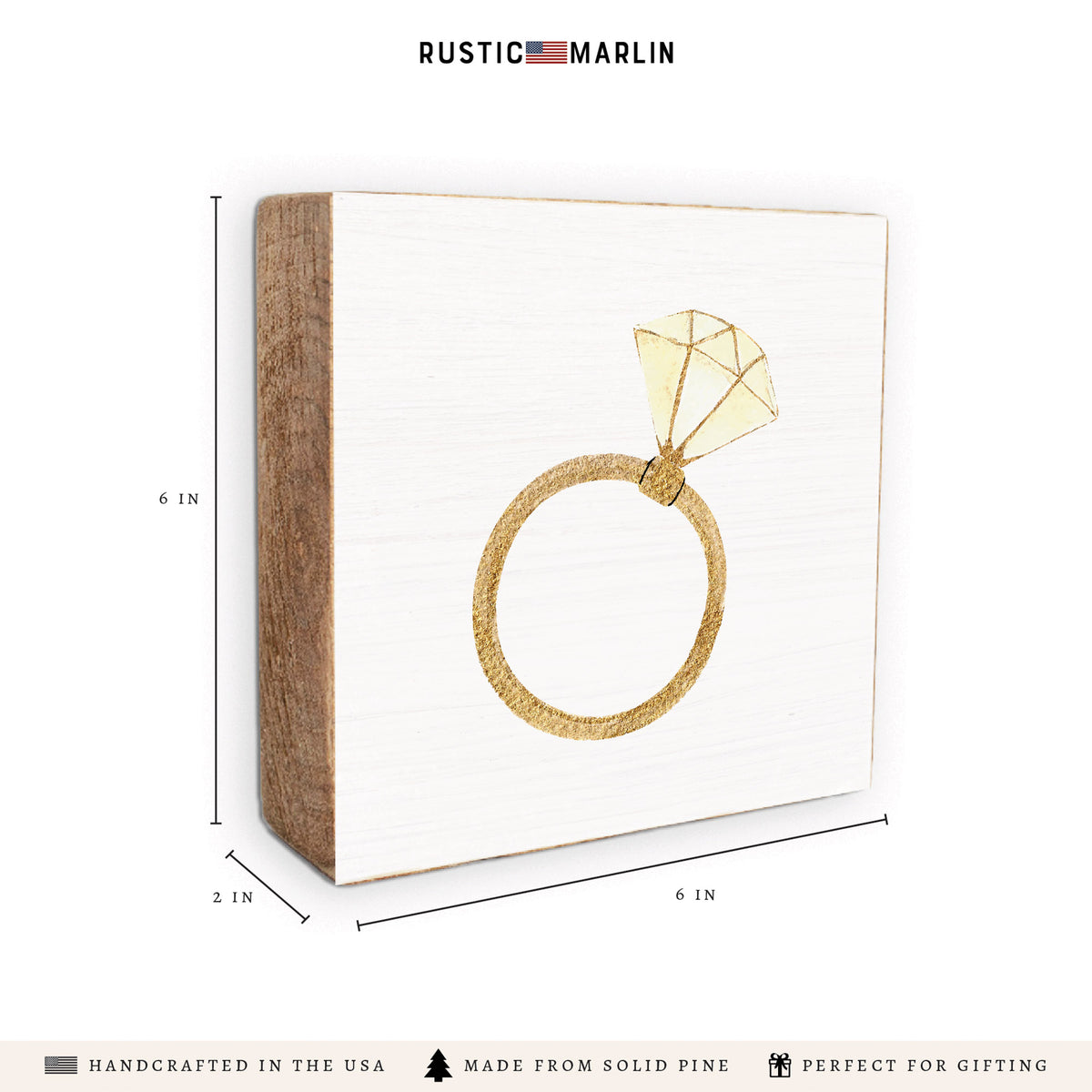 Wedding Ring Block Sign