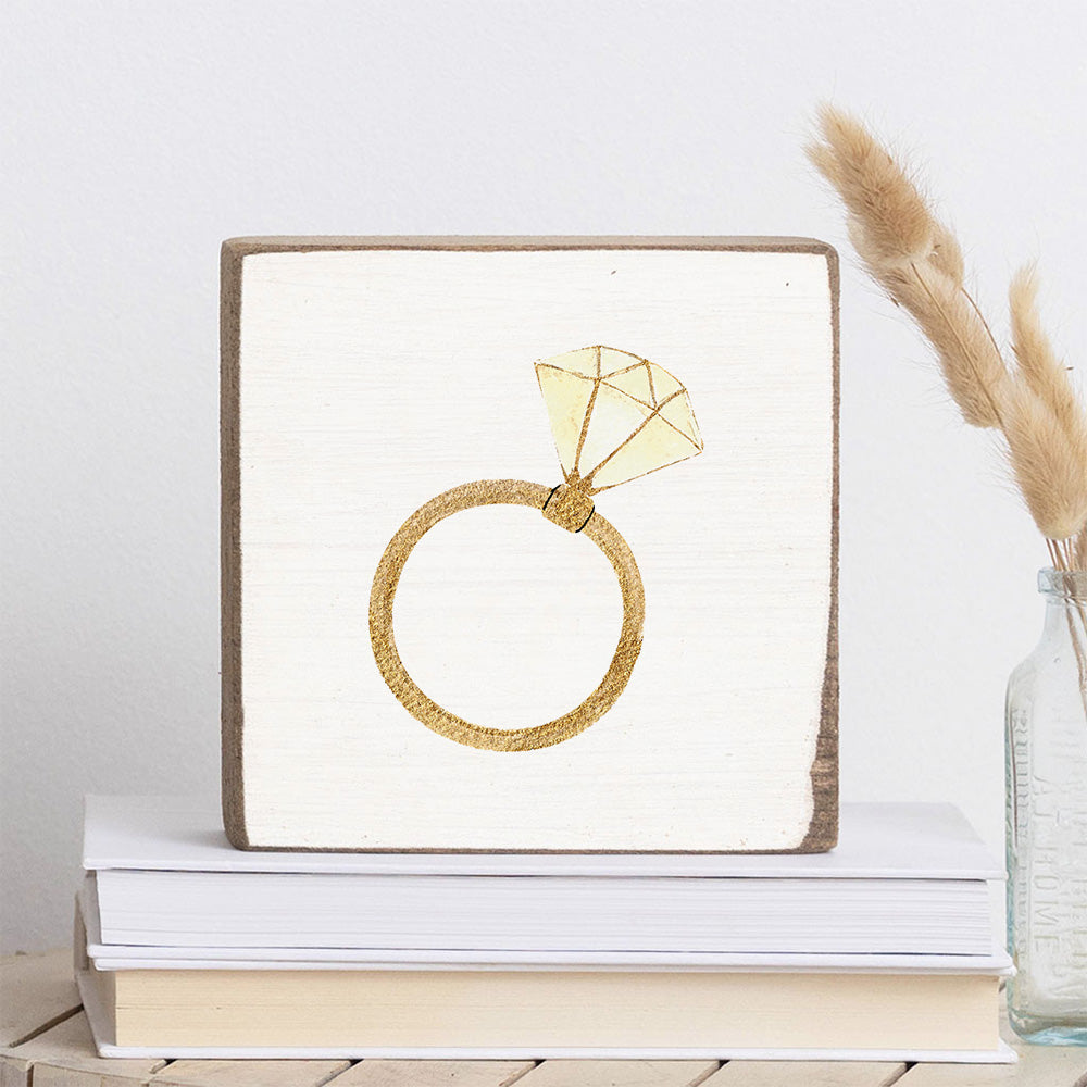 Wedding Ring Block Sign