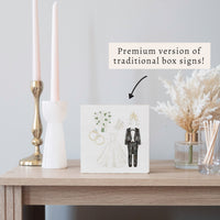 Wedding Icons Block Sign