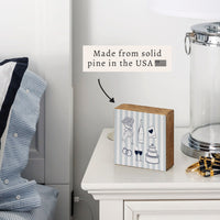 Wedding Icons Striped Block Sign