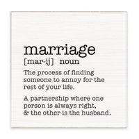 Marriage Definition Block Sign