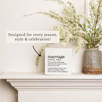 Marriage Definition Block Sign