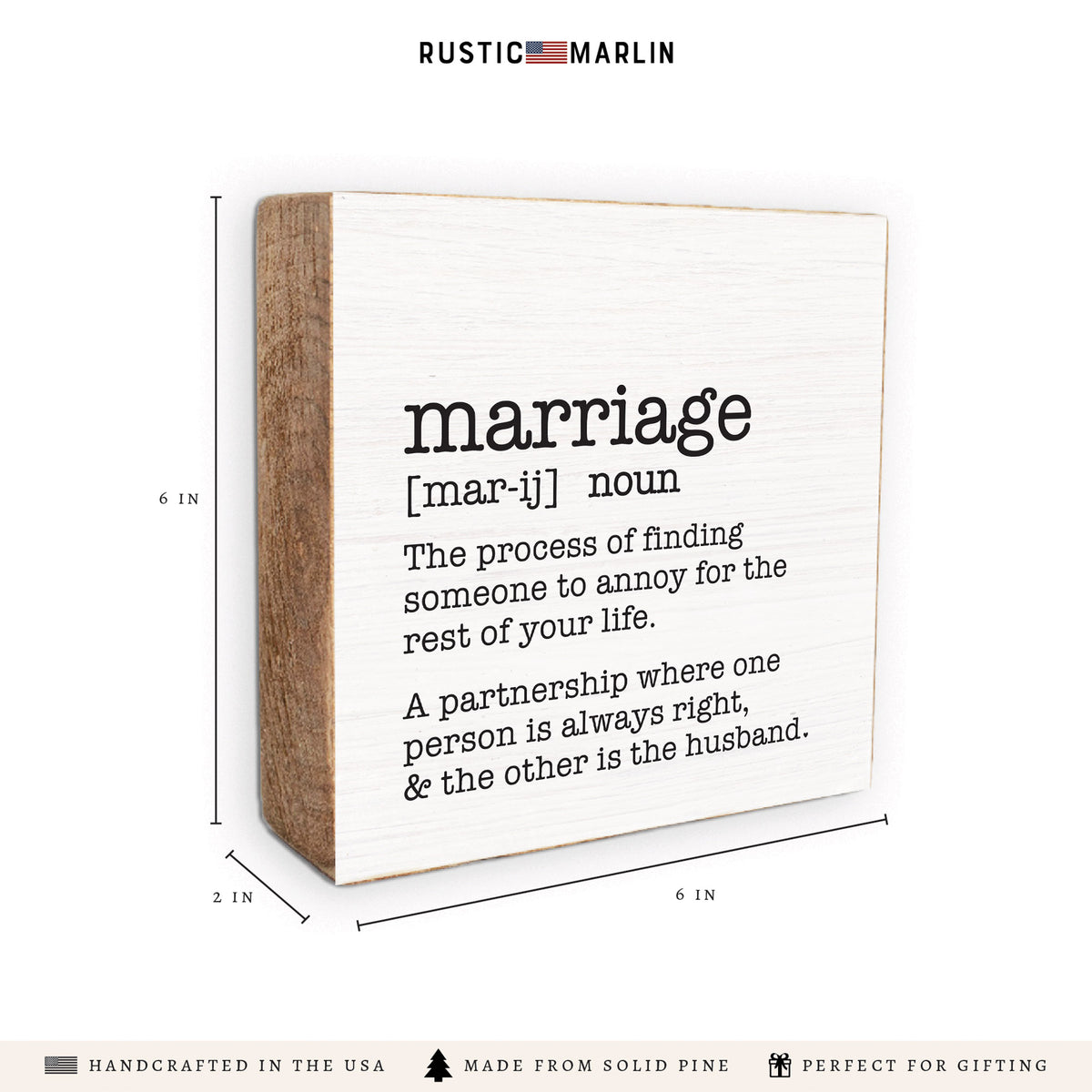 Marriage Definition Block Sign