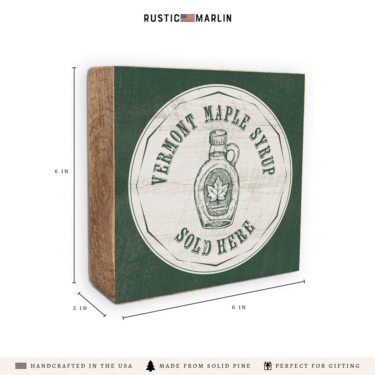 Vermont Maple Syrup Block Sign
