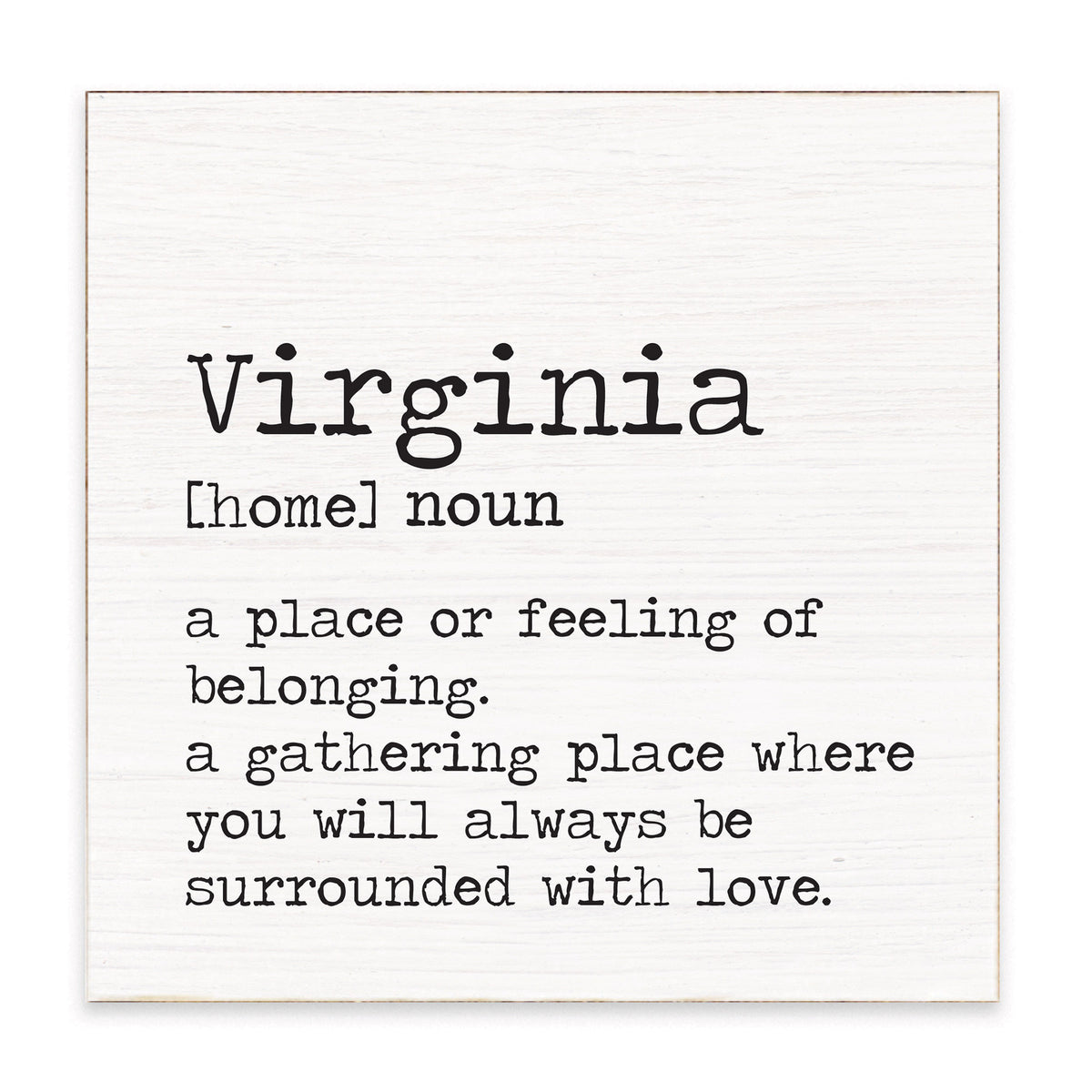 Virginia Definition Block Sign