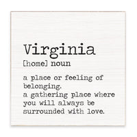 Virginia Definition Block Sign