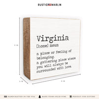 Virginia Definition Block Sign