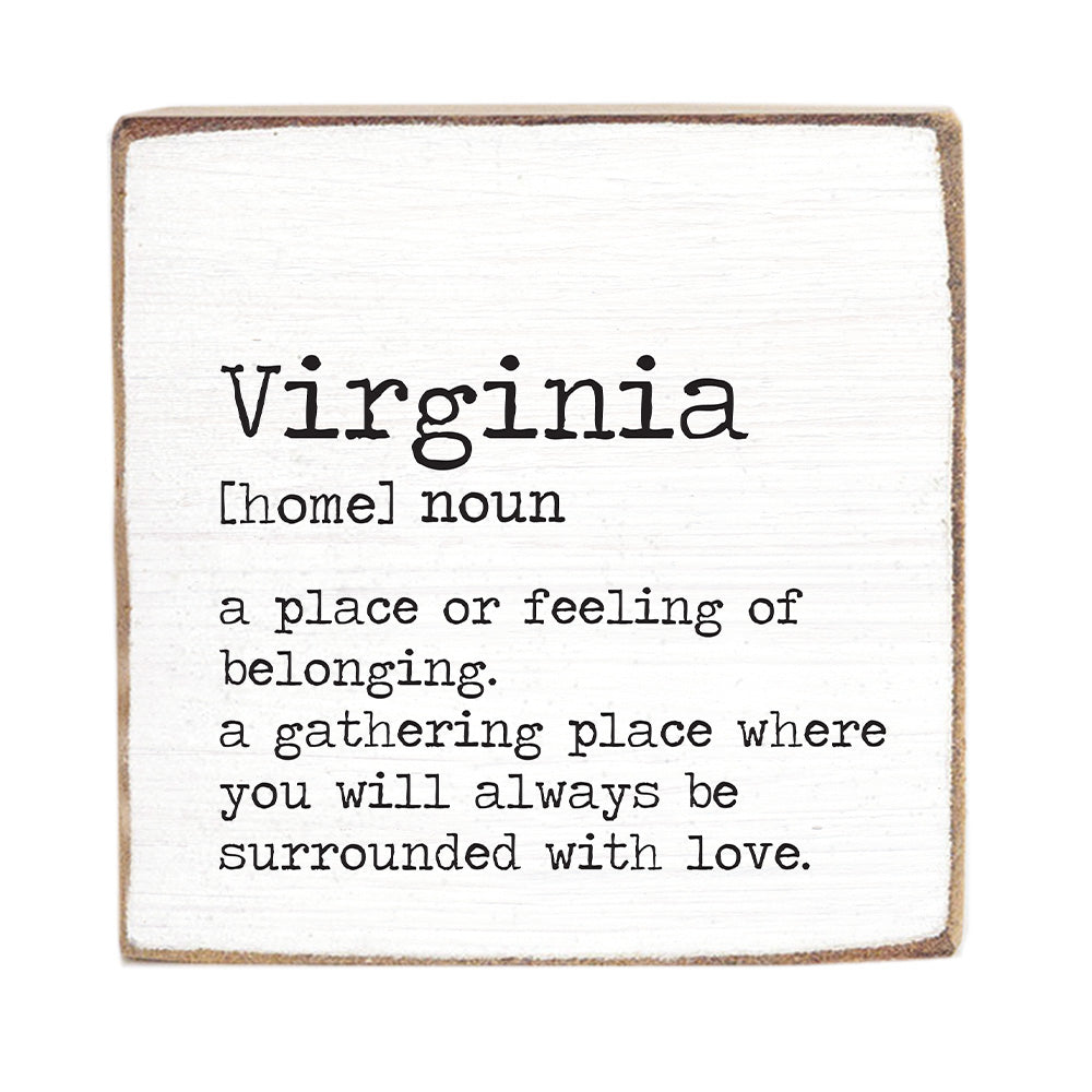 Virginia Definition Block Sign