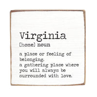 Virginia Definition Block Sign