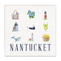Nantucket Icons Block Sign