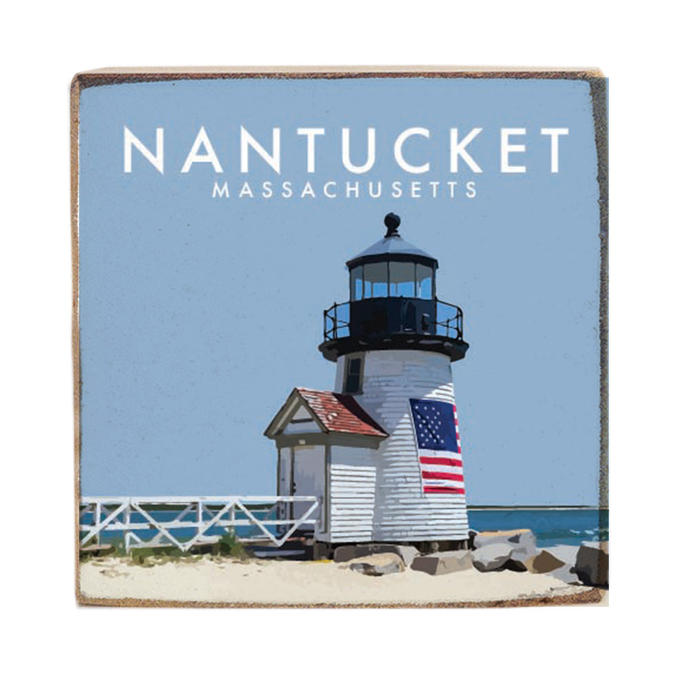 Nantucket Lighthouse Block Sign