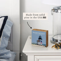 Nantucket Lighthouse Block Sign