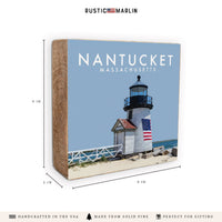 Nantucket Lighthouse Block Sign
