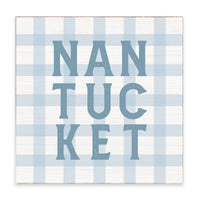 Nantucket Gingham Block Sign