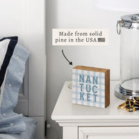 Nantucket Gingham Block Sign